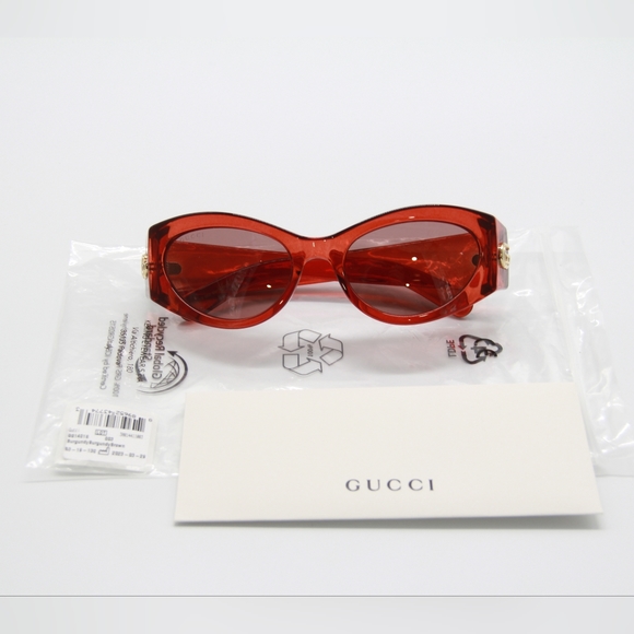 NEW GUCCI SUNGLASSES GG1401S 003 RED WOMEN EYEWEAR - Picture 11 of 12